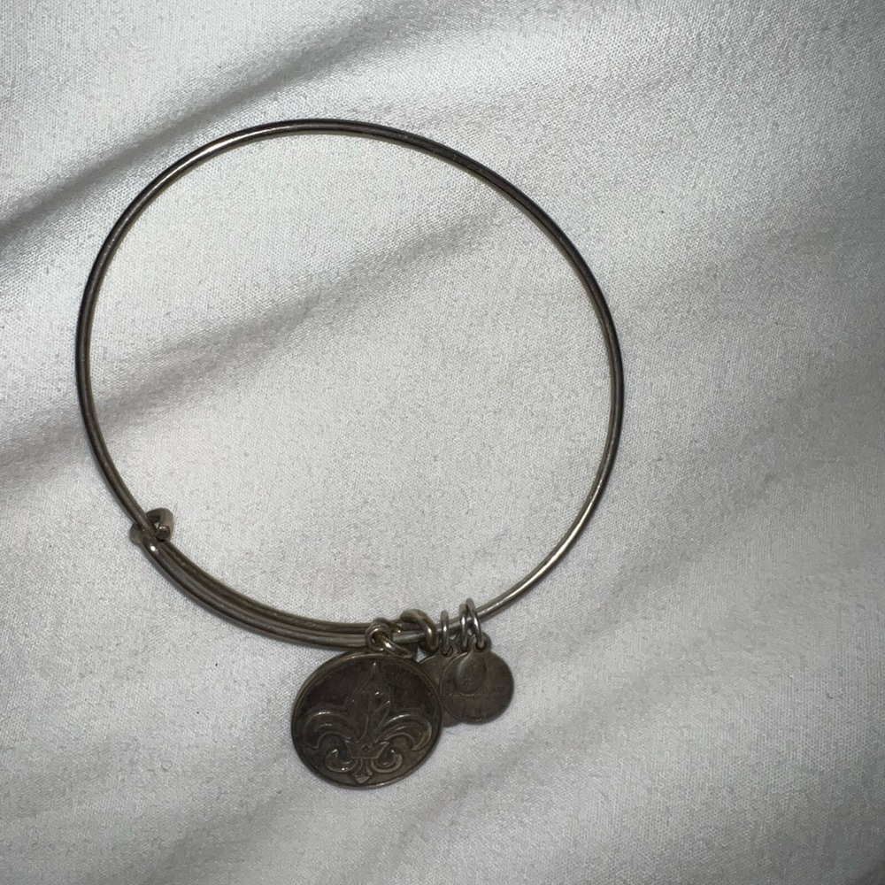 Alex and ani fleur de lis bracelet